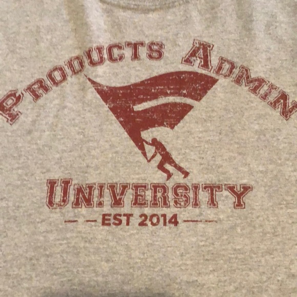 Large Gray Screen-printed Tee - Picture 2 of 4